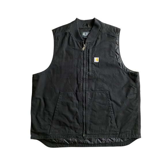 Carhartt Loose Fit Washed Duck Insulated Rib Collar Vest - Picture 1 of 3